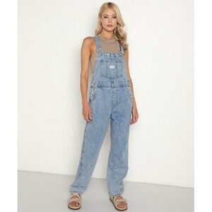 Levi's Vintage Overalls Womens M Blue No Stone Unturned 100% Cotton Straight Leg
